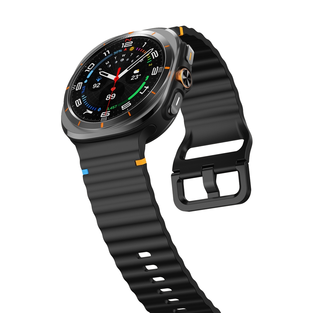 sylikonovyj-reminecz-seven-pro-dlya-samsung-galaxy-watch-8-9-chornyj-22mm-4 Силіконовий ремінець Seven Pro для Samsung Galaxy Watch 8 / 8 Classic / 9 - чорний
