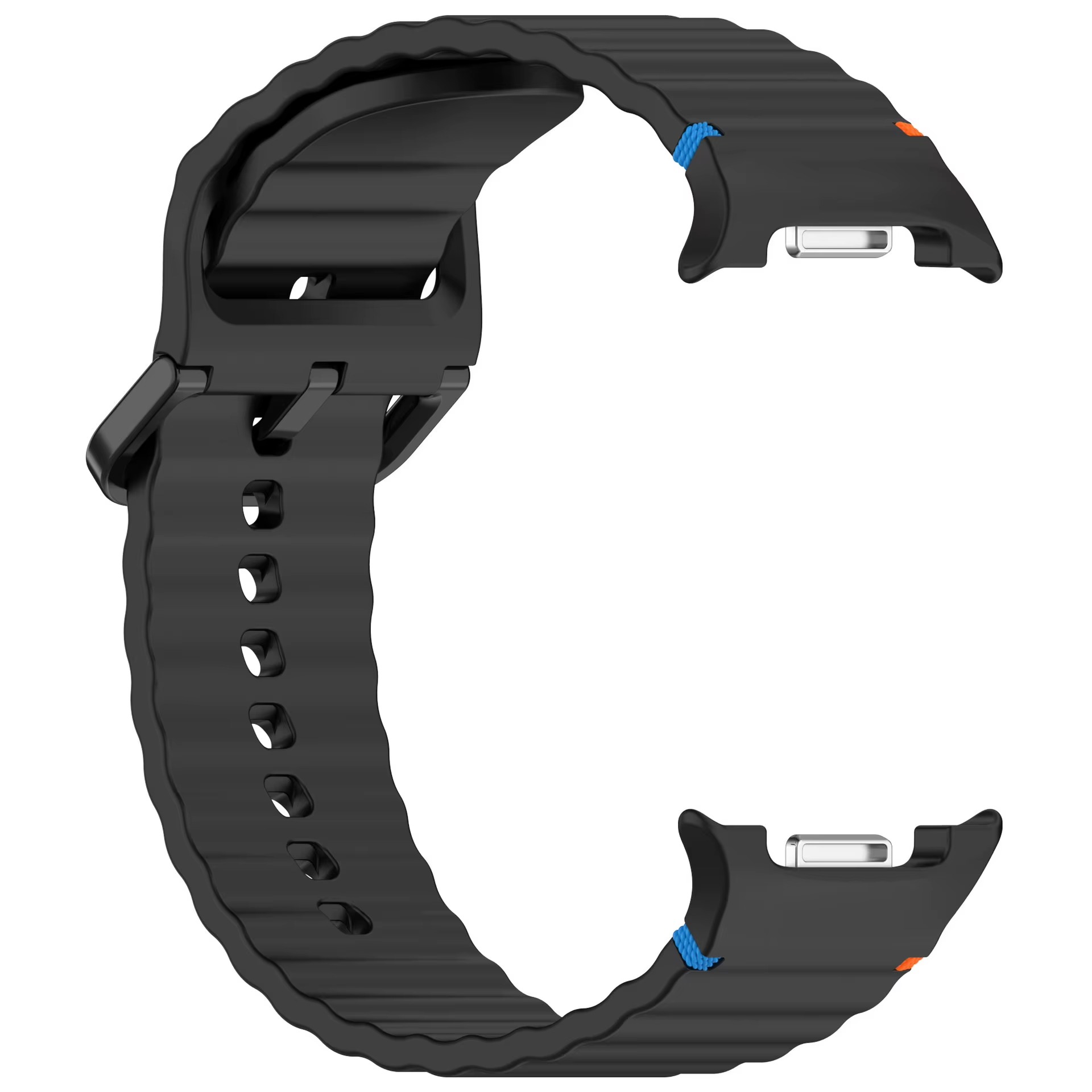sylikonovyj-reminecz-seven-pro-dlya-samsung-galaxy-watch-8-9-chornyj-22mm-6 Силіконовий ремінець Seven Pro для Samsung Galaxy Watch 8 / 8 Classic / 9 - чорний