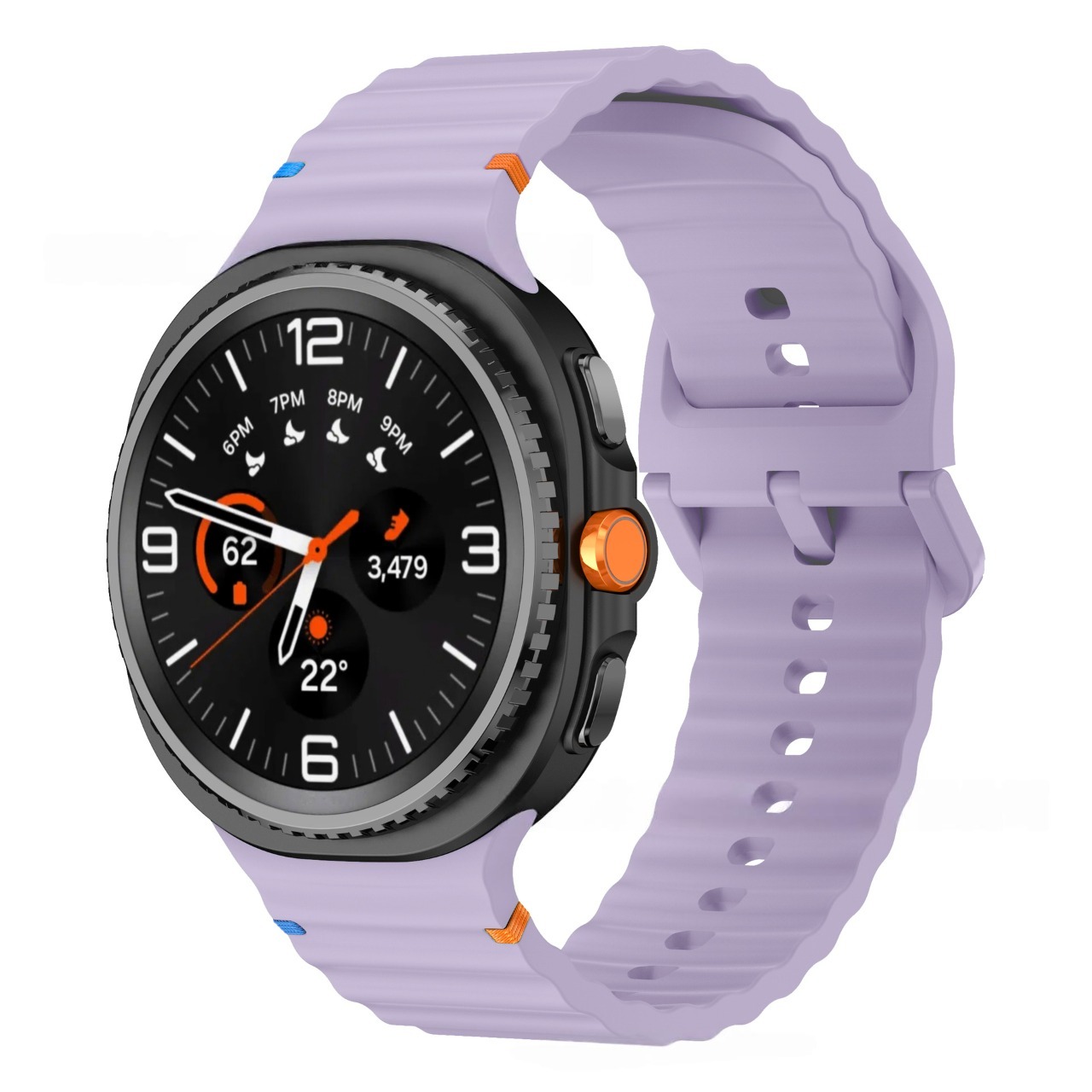 sylikonovyj-reminecz-seven-pro-dlya-samsung-galaxy-watch-8-9-fioletovyj-22mm-1 Силіконовий ремінець Seven Pro для Samsung Galaxy Watch 8 / 8 Classic / 9 - фіолетовий