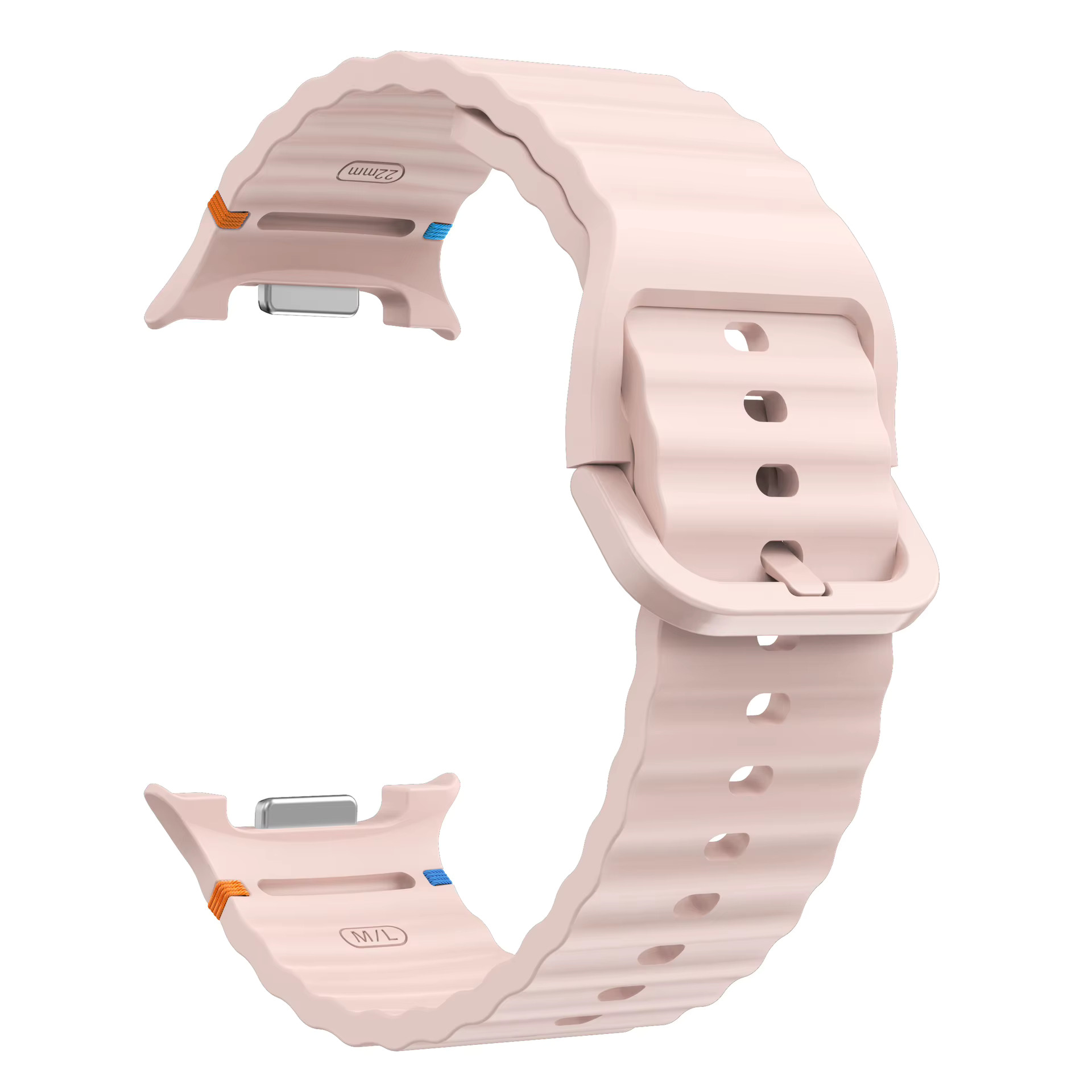 sylikonovyj-reminecz-seven-pro-dlya-samsung-galaxy-watch-8-9-rozhevo-bezhevyj-22mm-4 Силіконовий ремінець Seven Pro для Samsung Galaxy Watch 8 / 8 Classic / 9 - рожево-бежевий