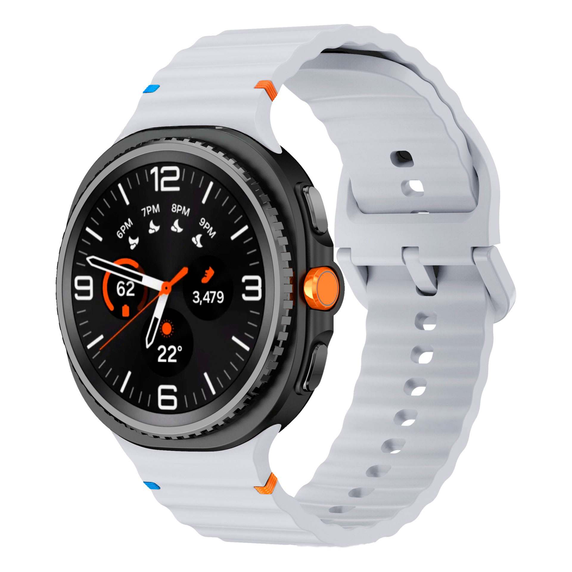 sylikonovyj-reminecz-seven-pro-dlya-samsung-galaxy-watch-8-9-siryj-22mm-1 Силіконовий ремінець Seven Pro для Samsung Galaxy Watch 8 / 8 Classic / 9 - сірий