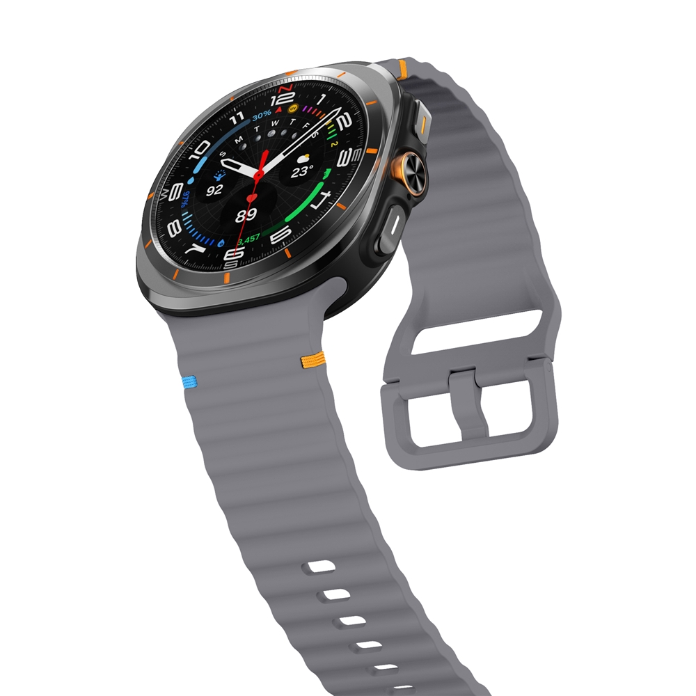 sylikonovyj-reminecz-seven-pro-dlya-samsung-galaxy-watch-8-9-temno-siryj-22mm-3 Силіконовий ремінець Seven Pro для Samsung Galaxy Watch 8 / 8 Classic / 9 - темно-сірий