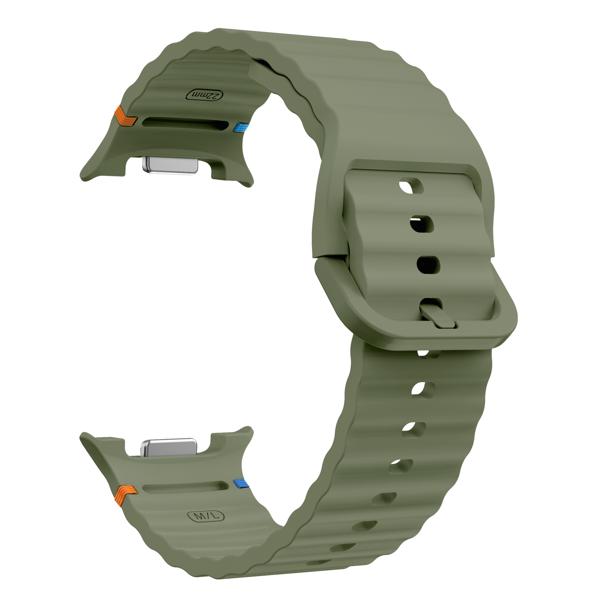 sylikonovyj-reminecz-seven-pro-dlya-samsung-galaxy-watch-8-9-temno-zelenyj-22mm-4 Силіконовий ремінець Seven Pro для Samsung Galaxy Watch 8 / 8 Classic / 9 - темно-зелений